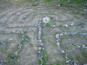 Classic Rock Labyrinth in an abandoned lot after a few hours work